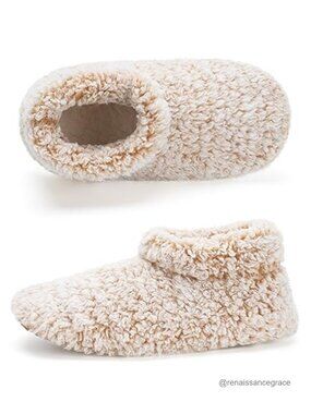 Fuzzy Slippers Women Indoor Soft Sole Slipper Socks Non Slip House Shoes